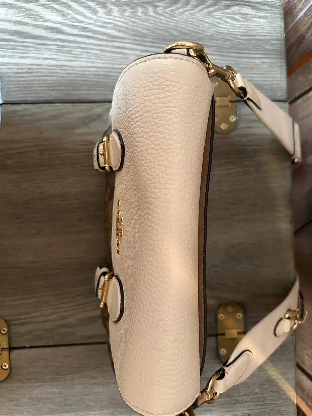 Coach C6781 Lucy Crossbody Signature Canvas in Khaki/Chalk
